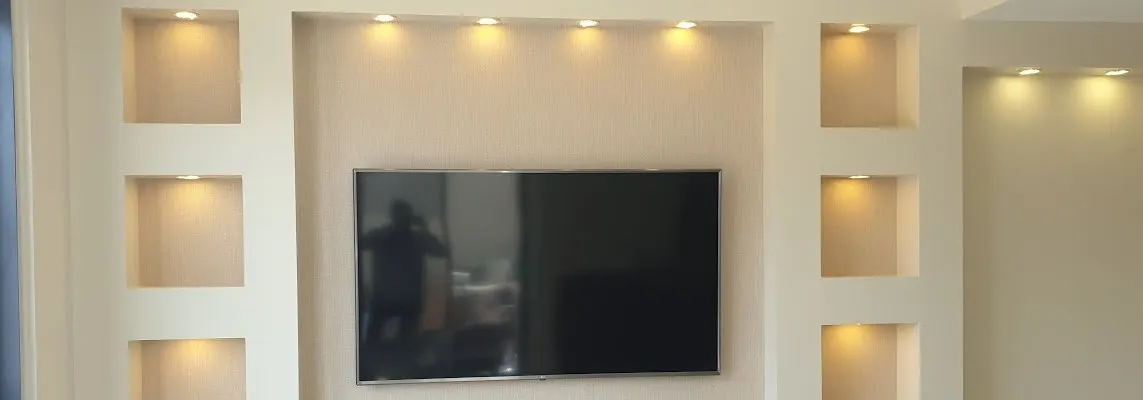 Gypsum Board TV and Wall Unit Design Works in Kampala Uganda